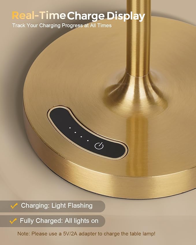 Outdoor Battery Operated Table Lamp, IP54 Waterproof Shower Lamp, 4000mAh Rechargeable Cordless Lamp, 3 Color Temperatures Dimmable, Small Touch Table Lamp for Bedroom, Patio, Camping, Restaurant