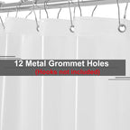 Short Clear Shower Curtain Liner 66 Inch Length, Heavy Duty Plastic Shower Curtain with Magnets 72 x 66 Inches Long, Clear, 72x66