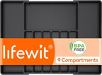 Lifewit Silverware Drawer Organizer, Expandable from 16.9 to 30 inches, Large Utensil Tray for Kitchen, Adjustable Cutlery Holder, Plastic Flatware Storage for Spoons Forks Knives, Black