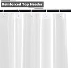 70x70 Frosted Shower Curtain Liner Heavy Duty - 8G Peva Plastic Shower Liner with Magnets 70 x 70 Inches, Silky Frost