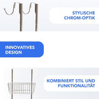 Bamodi Shower Caddy Hanging Stainless Steel | Rustproof Hanging Basket with Hooks-Shower Shelf Bathroom Accessory with Silicone Sleeves and Rubber Rings for Noise Cancelling (15.7x 9.8x 5 Inches)