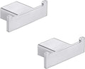 TASTOS Square Towel Hook Brushed Nickel 2Pack, Premium SUS304 Stainless Steel Bathroom Hooks Robe Coat Towel Holder Brushed Nickel Finilish