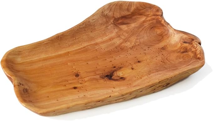 Root Wood Dish, Party Platter and Tray for Sandwich Bread Serving, appetizer display, Vintage ring dish, Hand Carved Artworks (13-15 inch)