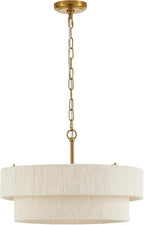 20”Hand Woven Rattan Chandelier Boho Pendant Light Adjustable Coastal Pendant Light for Kitchen Island Dining Living Room, White, UL Listed