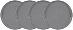 HomeVss, Nordic Shape Rising Rim Stoneware 20pc Dinnerware Set, Matte Grey with Speckle Finished Effect