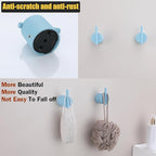 RANDOM Clear Sky Blue Towel Hooks for Bathrooms Round Shower Hooks Stainless Steel Wall Mount Coat Hook.96068-8CKB