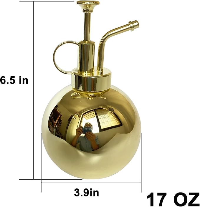 Plant Misting Bottle Stainless Steel Plant Sprayer, Small Watering Can Plant Misting Bottle Modern Gardening Tools for Indoor Potted Plants Watering and Misting