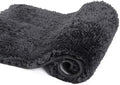 Walensee Large Bathroom Rug (24 x 48, Black) Extra Soft and Absorbent Shaggy Bath Mat Machine Washable Microfiber Non Slip Luxury Floor Mat