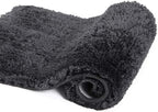 Walensee Large Bathroom Rug (24 x 48, Black) Extra Soft and Absorbent Shaggy Bath Mat Machine Washable Microfiber Non Slip Luxury Floor Mat
