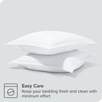 Bare Home Euro Pillow Sham Covers - Set of 2 - Premium 1800 Ultra-Soft Microfiber - Double Brushed - Bed Pillow Shams - Pillows Not Included (Set of 2, White)