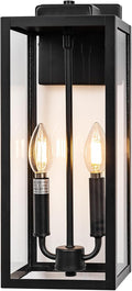 Outdoor Sconce Light for House 16 Inch Large, Two Candle Light Outdoor Light Fixture Exterior Lighting Lantern for Front Porch IP65 Waterproof Outside Wall Mounted Lamp, E12