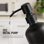 MOMEEMO Black Soap Dispenser Bathroom, Contains Lotion and Hand Soap Dispenser, Suitable for Bathroom Accessories Decor. (Black)
