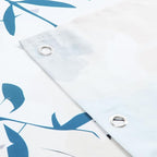 Fabric Floral Shower Curtain, Blue Black Beige Watercolor Plant Shower Curtains for Bathroom, Modern Decorative Bathroom Curtains, 72" W x 72" H