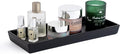 Bathroom Vanity Tray – 12"x5" Black Resin Counter Organizer for Perfume, Soap, Jewelry & Candles – Minimalist Tray for Sink, Dresser, Airbnb, Hotel or Bathroom Decor