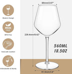 MICHLEY Floating Wine Glasses for Pool Unbreakable Tritan Plastic Red Wine Glasses with Stem Poolside Floating Cups 18.5 OZ, Dishwasher Safe, Set of 2