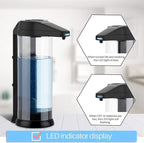 Secura 17oz Automatic Liquid Soap Dispenser, Touchless Battery Operated Hand Soap Dispenser with Adjustable Soap Dispensing Volume Control Dial, Personal Care Dispenser (Black)