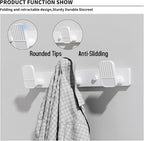 Coat Rack Wall Mount Coat Hooks - White Hook Rack with 3 Hooks Aluminum Wall Rack Hooks for Hanging Coat Hat Bag Towel Hanger Rustproof Coat Holder