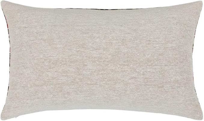 Tapestry Stylish Red-Black 12"x20" Lumbar Pillow Cover Sham Ethnic Kilim Aztec Pattern Throw Decorative for Home Decor, Sofa, Couch, Porch, Patio, Veranda