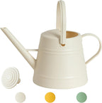 1 Gallon Watering Can Outdoor, Plastic Water Can for Plants with Comfort Grip Handle, Detachable Sprinkler Head