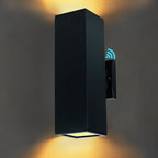 Up Down Outdoor Wall Lights, Dusk to Dawn Outdoor Lighting Fixtures Wall Mount, Matte Black Front Porch Light, Outdoor Wall Lantern for Patio, Garage, Front Door - ETL Listed