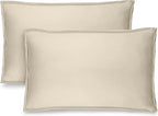 Bare Home Queen Pillow Sham Covers - Set of 2 - Premium 1800 Ultra-Soft Microfiber - Double Brushed - Bed Pillow Shams - Pillows Not Included (Set of 2, Sand)
