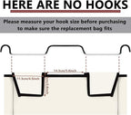 Bonuci 3 Pcs Laundry Sorter Replacement Bags Hamper Cart Removable Replacement Laundry Storage Organizer Bag Hamper Liner, No Hooks 14.76 x 8.66 x 21.65 Inch (Beige)