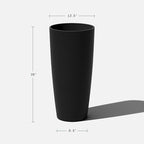 Veradek Vega Round Tall Planter Pots for Indoor/Outdoor Use | Made from Plastic - Stone Mix with Drainage Holes | Perfect for Small to Large Succulent Plants, Flowers, Modern Interior Plants