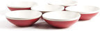 Rock Ridge Speckled Stoneware Dinnerware Set (18pc Set, Ruby and Ivory)