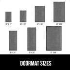 GORILLA GRIP Traffic Guard Door Mat, 72x48, Heavy Duty Welcome Mats, Commercial Office Space Doormat, Waterproof, Fade Resistant, Strong Rubber Backing, Low Profile, Shoe and Boot Scraper, Light Gray