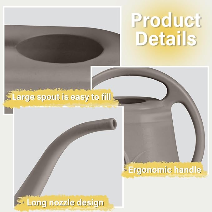 Plant Watering Can - 1 Gallon - Coffee Color