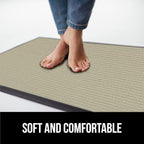 GORILLA GRIP Traffic Guard Door Mat, 60x36, Heavy Duty Welcome Mats, Commercial Office Space Doormat, Waterproof, Fade Resistant, Strong Rubber Backing, Low Profile, Shoe and Boot Scraper, Beige