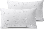 Phantoscope Premium Outdoor Pillow Inserts - Pack of 2 Square Form Water Resistant Decorative Throw Pillows, Couch Sham Cushion Stuffer 12 x 20 inches