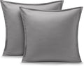 Bare Home Euro Pillow Sham Covers - Set of 2 - Premium 1800 Ultra-Soft Microfiber - Double Brushed - Bed Pillow Shams - Pillows Not Included (Set of 2, Light Grey)