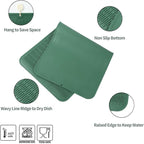 Silicone Dish Drying Mat for Multiple Usage,Easy clean,Eco-friendly,Heat-resistant Silicone Mat for Kitchen Counter or Sink,Refrigerator or Drawer Liner Green 5XL 36inches x 18inches