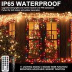 Decute 800Leds 272FT Colors Changing Christmas String Lights 4 Colors in 1 Strand 11 Modes, Waterproof Indoor Outdoor Tree Fairy Lights Warm White & Multicolor with Timer Remote
