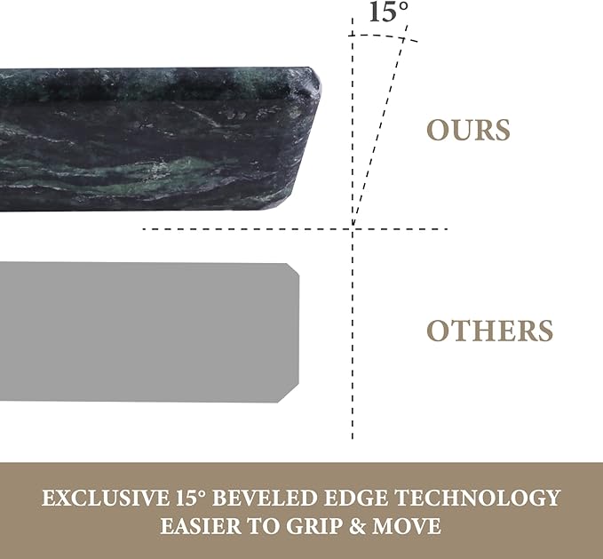 Koville Indian Natural Marble Cutting Board for Kitchen, 16x20inch Extra Large Hand Crafted Marble Slab for Cheese, Charcuterie, Pastry Board - Wedding Gift, House Warming Gift