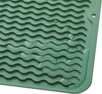 Silicone Dish Drying Mat for Multiple Usage,Easy clean,Eco-friendly,Heat-resistant Silicone Mat for Kitchen Counter or Sink,Refrigerator or Drawer liner Green M 12 inches x 12 inches