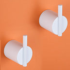 RANDOM Towel Hooks White Wall Hooks Individual Coat Hooks Stainless Steel Hand Towel Holder Modern Metal Robe Hook for Bathroom Kitchen Wall Mounted 2 Pack