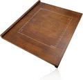 24" x 20" Reversible Wooden Pastry Board Wood Pasta Board with Lip Bread Board Cutting Board Chopping Board Pie Board with Engraved Ruler for Counter Top Kitchen-Brown
