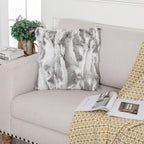 Throw Pillow Covers Fur Rabbit Skin Throw Pillow Covers Fur Sofa Rabbit Hide Pillow Case Cushion Cover (Grey, 45×45cm（18in×18in）)