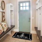 Mingnei Boat Floor Mat, Nautical Rug, Welcome Mats Outdoor Nautical, Black and White Boat Doormat Door Mat for Home Boats Entrance, Nautical Boat Floor Mats for Indoor Outdoor Rug 30 x 17 Welcome Mat