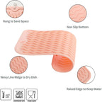 Silicone Dish Drying Mat for Multiple Usage,Easy clean,Eco-friendly,Heat-resistant Silicone Mat for Kitchen Counter or Sink,Refrigerator or Drawer Liner Pink S 12 inches x 6 inches