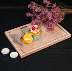Real Luxurious Natural Marble Vanity Tray Genuine Marble Storage Tray for Home Decor Stone Tray for Bathroom/Kitchen/Vanity/Dresser Non-Resin/Non-Ceramic/Cream Rose