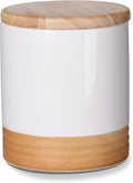 LEETOYI Ceramic Food Storage Jar with Seal Lid,Kitchen Canisters for Countertop, Serving for Ground Coffee, Tea, Sugar, Salt and More 31 Oz White