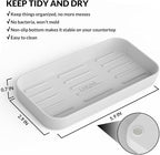 Soap Dispenser - 2 Pack, Antique Design Thick Glass Hand Soap Dispensers with Sturdy Tray; 304 Rust Proof Stainless Steel Silver Pump, 12Pcs Stickers, for Kitchen, Bathroom