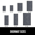GORILLA GRIP Traffic Guard Door Mat, Heavy Duty Welcome Mats, Commercial Office Space Doormat, Waterproof, Fade Resistant, Strong Rubber Backing, Low Profile, Shoe and Boot Scraper, 35x23, Gray