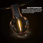 SUNTHIN Outdoor String Lights, 192FT(4x48FT) Patio Lights with G40 Shatterproof LED Bulbs, Hanging String Lights for Outside Backyard, Porch, Deck, Party, Garden