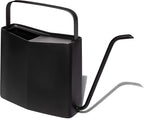 Modern Sprout Brass Finish Plant Watering Can - Long Spout Stainless Steel Vessel for Outdoor & Indoor Plants - Rust Resistant 3L Capacity - Garden Accessory for Houseplants & Decorative Use (Black)