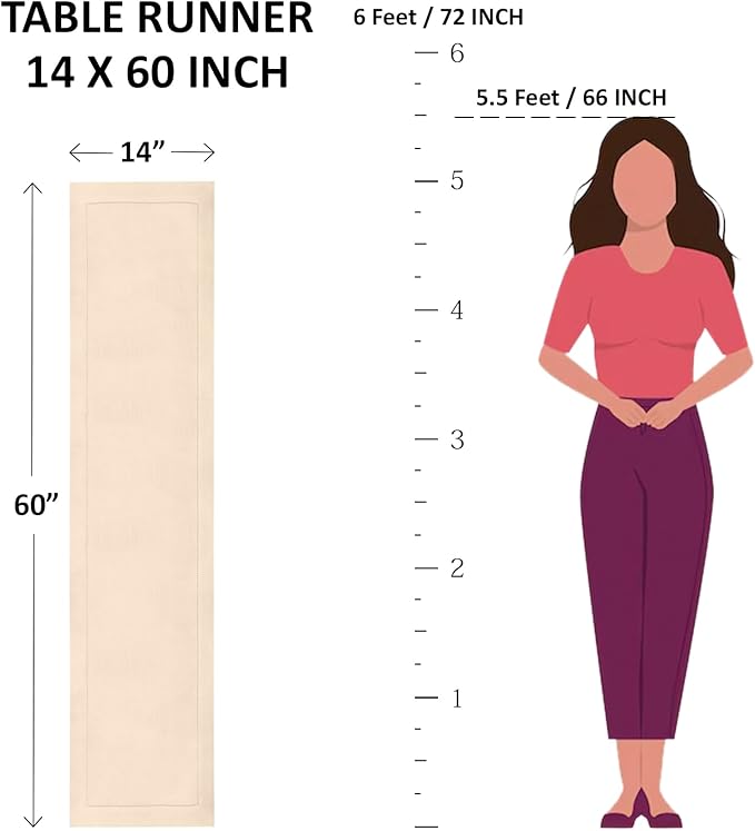 Solino Home Linen Black Table Runner 60 Inches - Classic Hemstitch, 100% Pure Linen Coffee Table Runner 14 x 60 Inch Ideal for Dresser Tables - Fall, Autumn, Halloween, Thanksgiving, Holiday