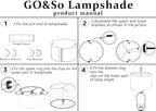 GO&SO Set of 2 Large Drum Yellow Velvet Lamp Shade -16" Top x 16" Bottom x 12" High(Spider) Modern Lamp Shades For Table Lamps & Bedside Lamp Replacement Lampshade, Hand Crafted, Required Assembly